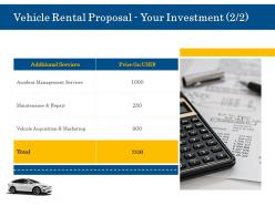Vehicle Rental Proposal Your Investment L2036 Ppt Powerpoint File Designs