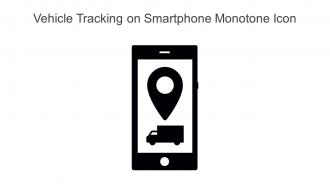 Vehicle Tracking On Smartphone Monotone Icon In Powerpoint Pptx Png And Editable Eps Format