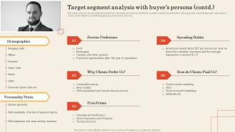 Vending Machine Business Plan Target Segment Analysis With Buyers Persona BP SS