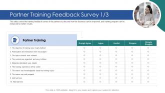 Vendor channel partner training partner training feedback survey