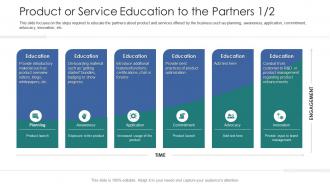 Vendor channel partner training product or service education to the partners