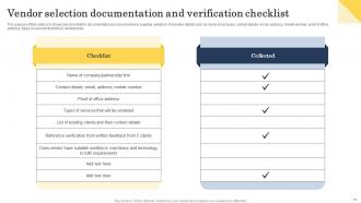 Vendor Checklist Powerpoint Ppt Template Bundles Editable Researched