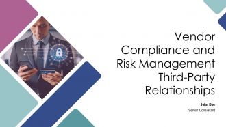 Vendor Compliance And Risk Management Third Party Relationships PPT Sample AT