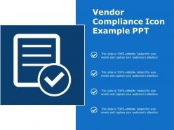 Vendor compliance icon example ppt