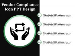 Vendor compliance icon ppt design