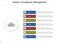 Vendor compliance management ppt powerpoint presentation infographics slide download cpb