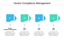 Vendor compliance management ppt powerpoint presentation professional designs cpb