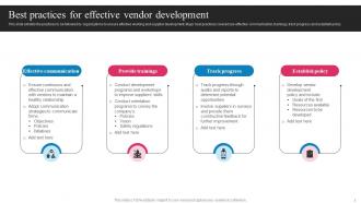 Vendor Development And Management For Effective Operations Strategy MM Professional Unique