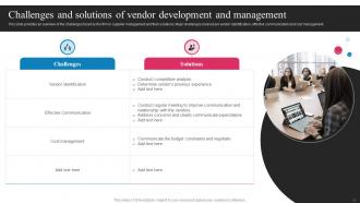 Vendor Development And Management For Effective Operations Strategy MM Captivating Unique
