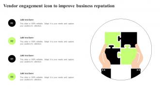 Vendor Engagement Icon To Improve Business Reputation
