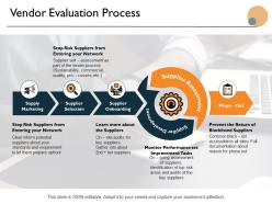 Vendor evaluation process ppt powerpoint presentation icon master slide