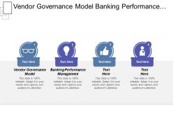 Vendor governance model banking performance management financial product sales cpb