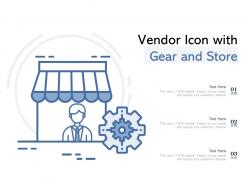 Vendor icon with gear and store