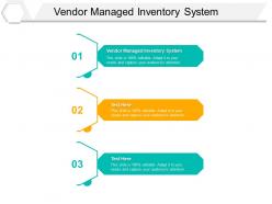 Vendor managed inventory system ppt powerpoint presentation professional file formats cpb