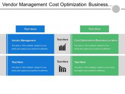 Vendor management cost optimization business location important organizations
