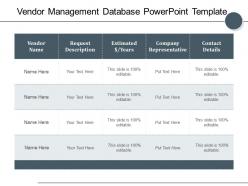 Vendor Management Database Powerpoint Template