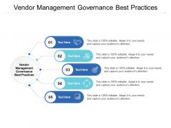 Vendor management governance best practices ppt powerpoint presentation gallery icon cpb