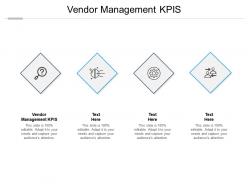 Vendor management kpis ppt powerpoint presentation ideas inspiration cpb