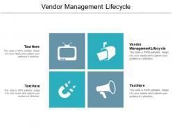 Vendor management lifecycle ppt powerpoint presentation infographic template brochure cpb