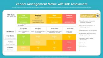 Vendor Management Matrix With Risk Assessment