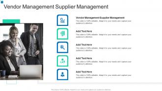 Vendor Management Supplier Management In Powerpoint And Google Slides Cpb