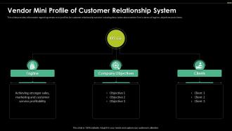 Vendor Mini Profile Of Customer Relationship System Digital Transformation Driving Customer