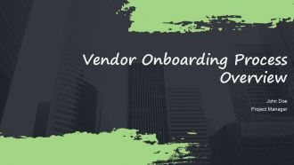 Vendor Onboarding Process Overview PPT Guidelines ACP