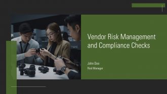 Vendor Risk Management And Compliance Checks PPT Slides AT