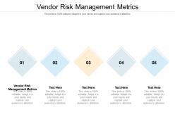 Vendor risk management metrics ppt powerpoint presentation pictures images cpb