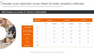Vendor Scan Selection Score Sheet Process Of Transforming Data Toolkit