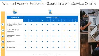 Vendor scorecard walmart evaluation scorecard with service quality