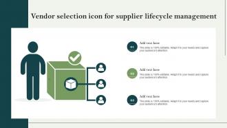 Vendor Selection Icon For Supplier Lifecycle Management