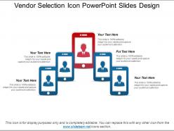 Vendor Selection Icon Powerpoint Slides Design