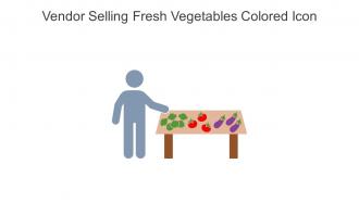 Vendor Selling Fresh Vegetables Colored Icon In Powerpoint Pptx Png And Editable Eps Format
