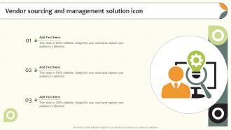 Vendor Sourcing And Management Solution Icon