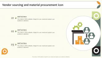 Vendor Sourcing And Material Procurement Icon