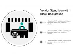 Vendor stand icon with black background