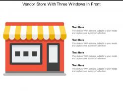 Vendor store with three windows in front