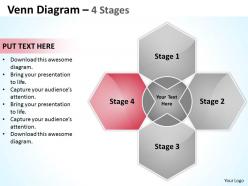 Venn diagram 4 stages colorfol 12