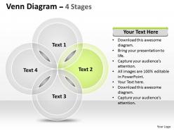 Venn diagram 4 stages templates 9