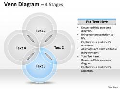 Venn diagram 4 stages templates 9