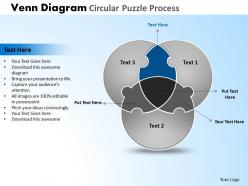 Venn diagram circular puzzle process powerpoint slides and ppt templates db
