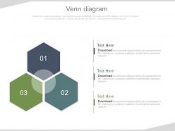 Venn diagram for business result analysis powerpoint slides