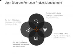 Venn diagram for lean project management powerpoint slide show