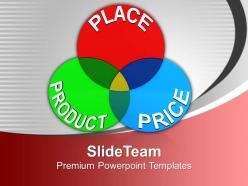 Venn diagram of place product price marketing powerpoint templates ppt backgrounds for slides 0113
