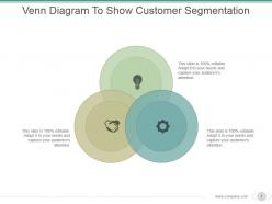 Venn Diagram To Show Customer Segmentation Powerpoint Slide Templates Download