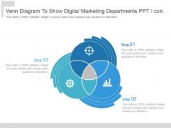 Venn Diagram To Show Digital Marketing Departments Ppt I Con