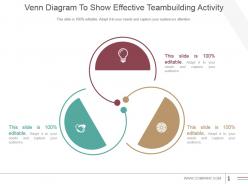 Venn diagram to show effective teambuilding activity powerpoint slide themes