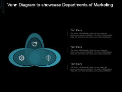 Venn Diagram To Showcase Departments Of Marketing Ppt Samples
