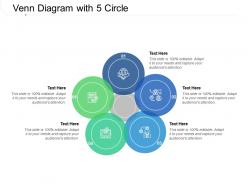 Venn diagram with 5 circle